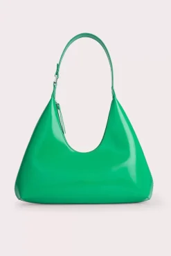 Amber Super Green Semi Patent Leather