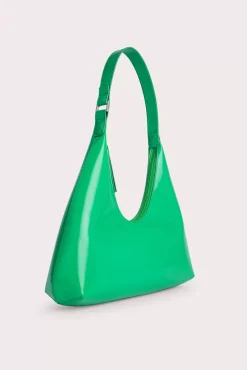 Amber Super Green Semi Patent Leather