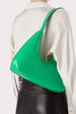 Amber Super Green Semi Patent Leather