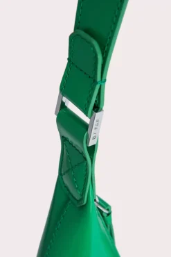 Amber Super Green Semi Patent Leather