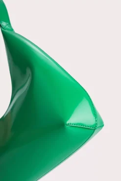 Amber Super Green Semi Patent Leather
