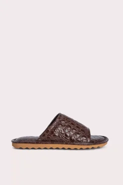 Ari Sequoia Circular Croco Embossed Leather