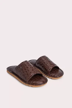 Ari Sequoia Circular Croco Embossed Leather