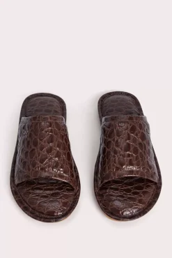 Ari Sequoia Circular Croco Embossed Leather
