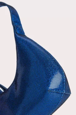 Baby Amber Blue Disco Dot Leather