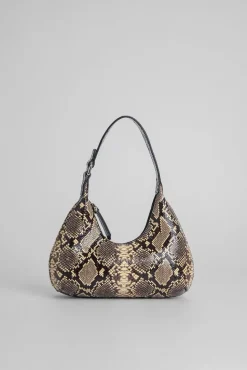 Baby Amber Mocha Snake Print Leather
