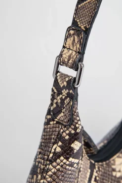 Baby Amber Mocha Snake Print Leather