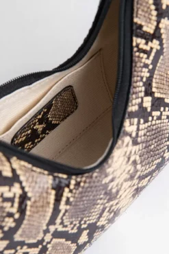 Baby Amber Mocha Snake Print Leather