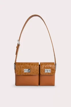 Baby Billy Caramel Croco And Semi Patent Leather