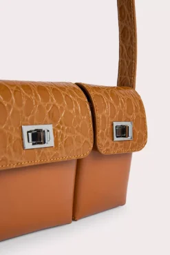 Baby Billy Caramel Croco And Semi Patent Leather