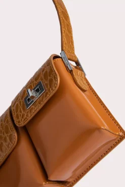 Baby Billy Caramel Croco And Semi Patent Leather