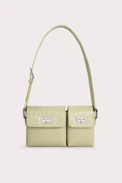 Baby Billy Olive Croco And Semi Patent Leather