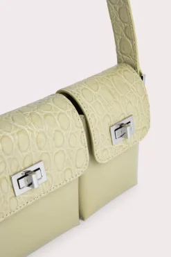 Baby Billy Olive Croco And Semi Patent Leather