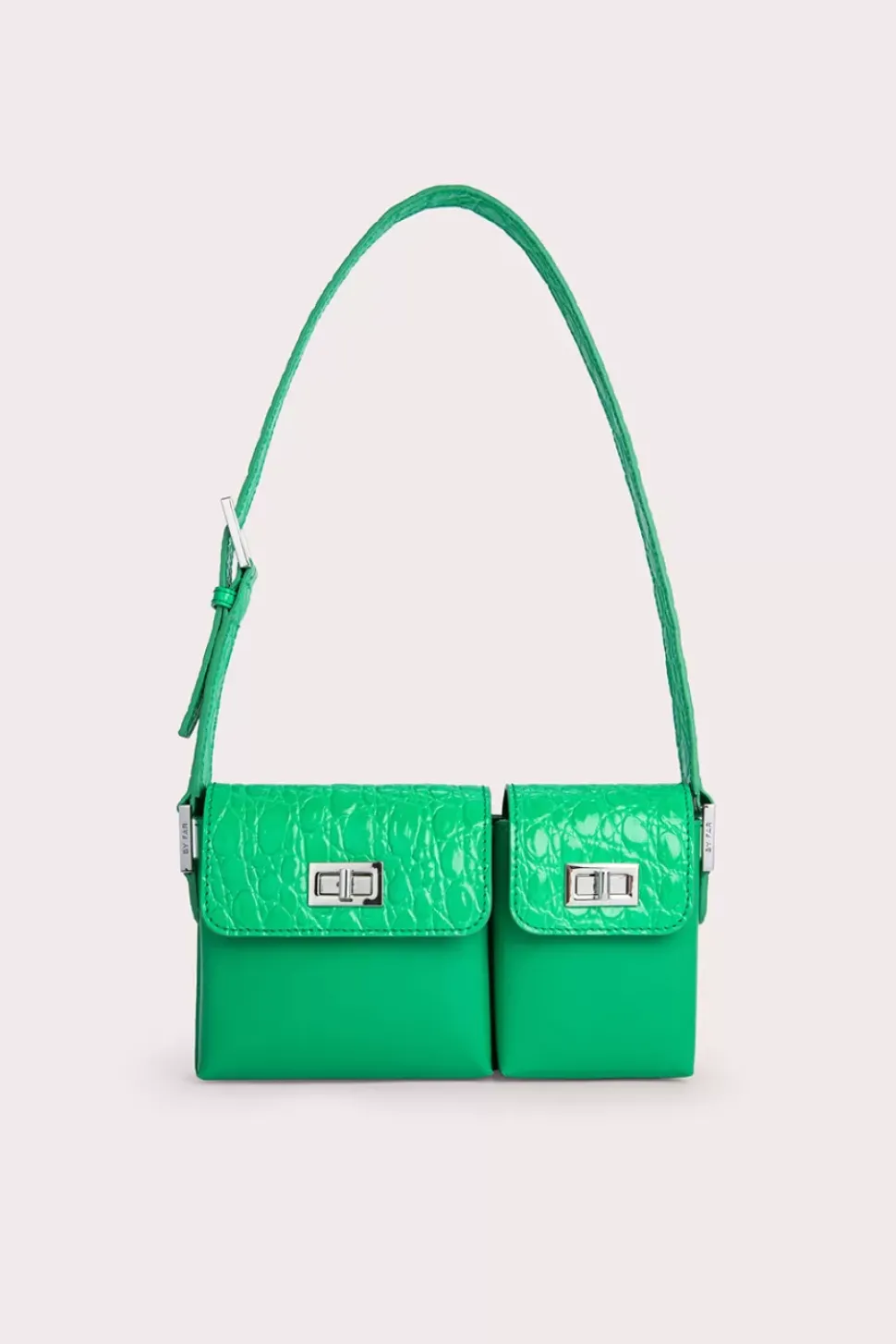 Baby Billy Super Green Croco And Semi Patent Leather