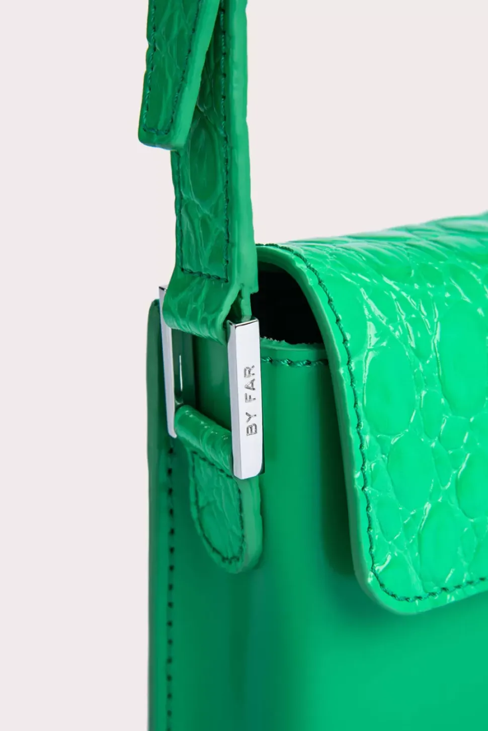 Baby Billy Super Green Croco And Semi Patent Leather