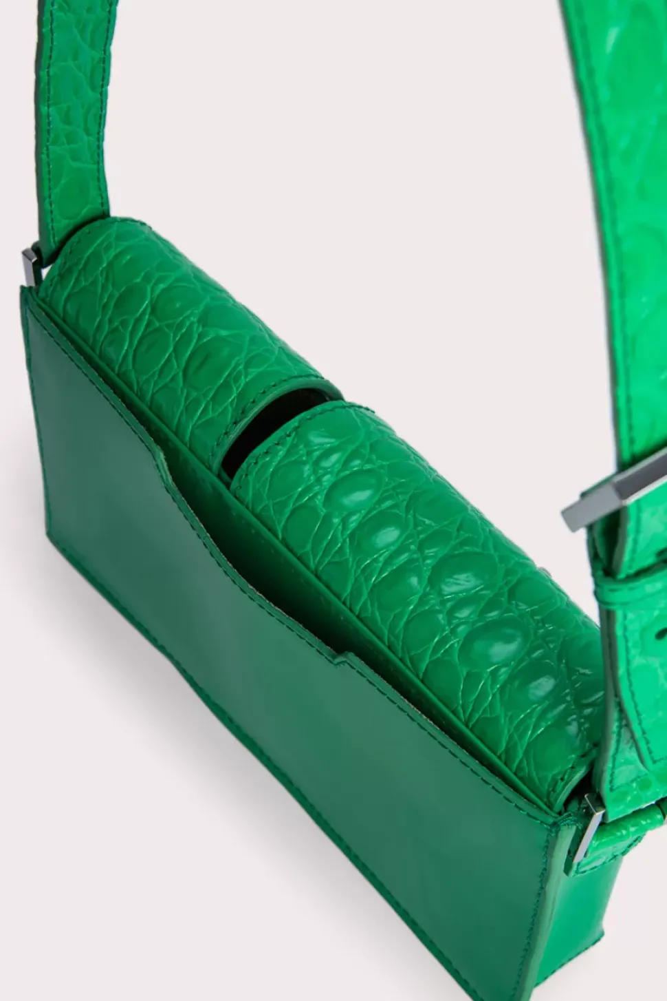 Baby Billy Super Green Croco And Semi Patent Leather