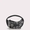 Baby Cush Black Small Grain Calf Leather And Eyelets