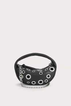 Baby Cush Black Small Grain Calf Leather And Eyelets