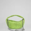 Baby Cush Bright Green Perforated Suede Leather