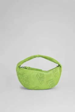 Baby Cush Bright Green Perforated Suede Leather