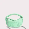 Baby Cush Spearmint Perforated Suede Leather