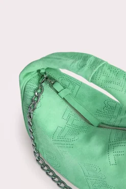 Baby Cush Spearmint Perforated Suede Leather