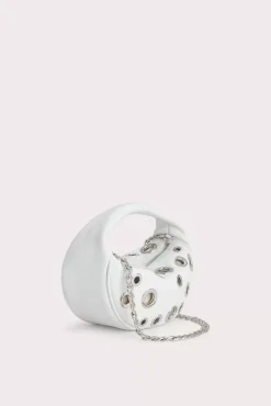 Baby Cush White Small Grain Calf Leather And Eyelets