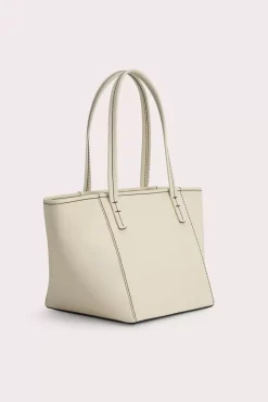 Bar Tote Cream Box Calf Leather