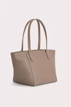 Bar Tote Taupe Box Calf Leather