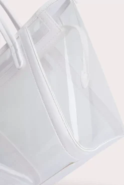 Bar Tote Transparent White Pu