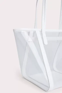 Bar Tote Transparent White Pu
