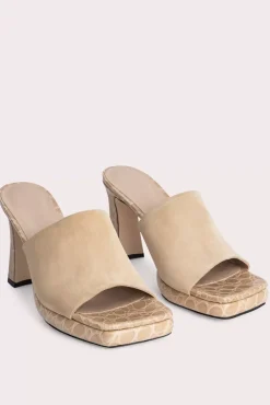 Beliz Kraft Croco And Suede Leather