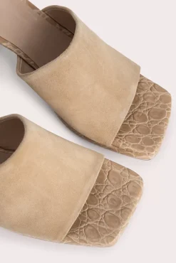 Beliz Kraft Croco And Suede Leather