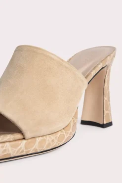 Beliz Kraft Croco And Suede Leather
