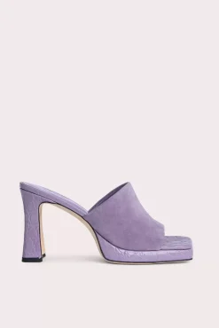 Beliz Purple Haze Croco And Suede Leather