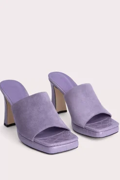 Beliz Purple Haze Croco And Suede Leather