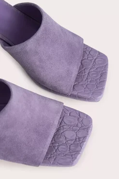 Beliz Purple Haze Croco And Suede Leather