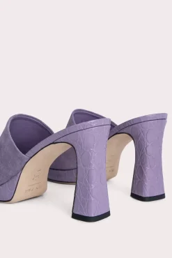 Beliz Purple Haze Croco And Suede Leather