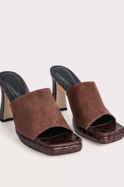 Beliz Sequoia Croco And Suede Leather