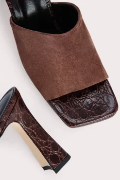 Beliz Sequoia Croco And Suede Leather
