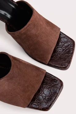 Beliz Sequoia Croco And Suede Leather