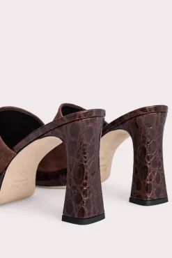 Beliz Sequoia Croco And Suede Leather