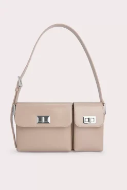 Billy Taupe Semi Patent Leather