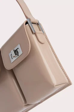 Billy Taupe Semi Patent Leather