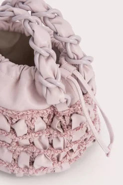 Cass Icy Pink Chenille And Leather