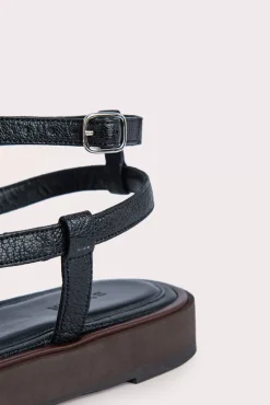 Cece Black Grained Leather