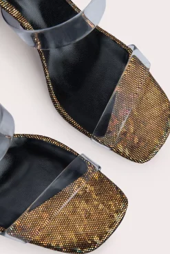 Clara Disco Bronze Hologram Leather