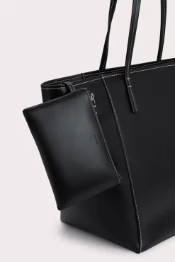 Club Tote Black Box Calf Leather