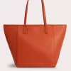 Club Tote Burnt Orange Box Calf Leather