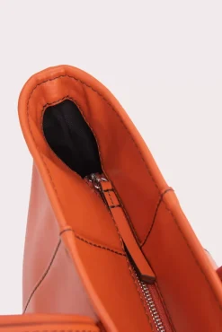 Club Tote Burnt Orange Box Calf Leather